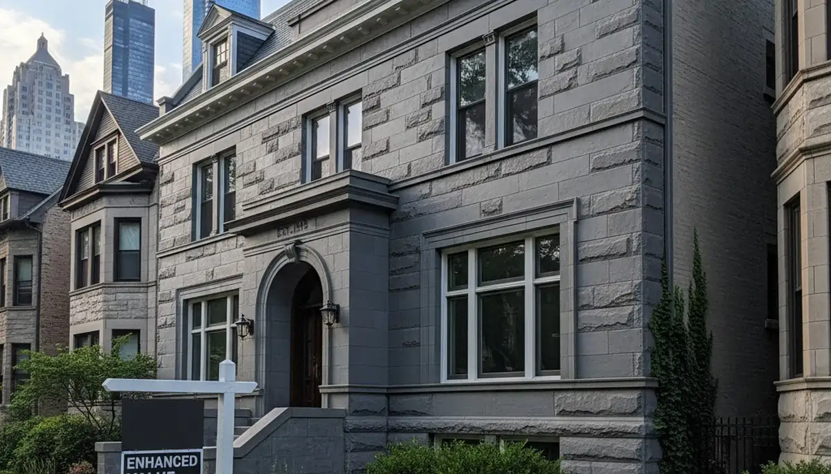 Freshly painted Chicago home exterior with durable, weather-resistant finish by professional house painters