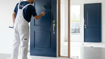Professional door painting and refinishing service in Chicago, IL for durable residential finishes