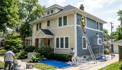 Professional exterior house painting in Chicago IL enhancing curb appeal and weather protection