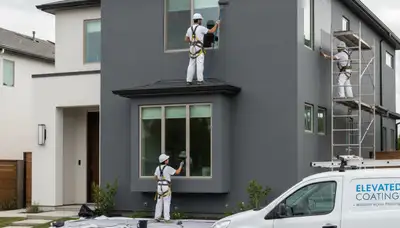 Professional exterior house painters applying weather-resistant coating in Chicago, IL