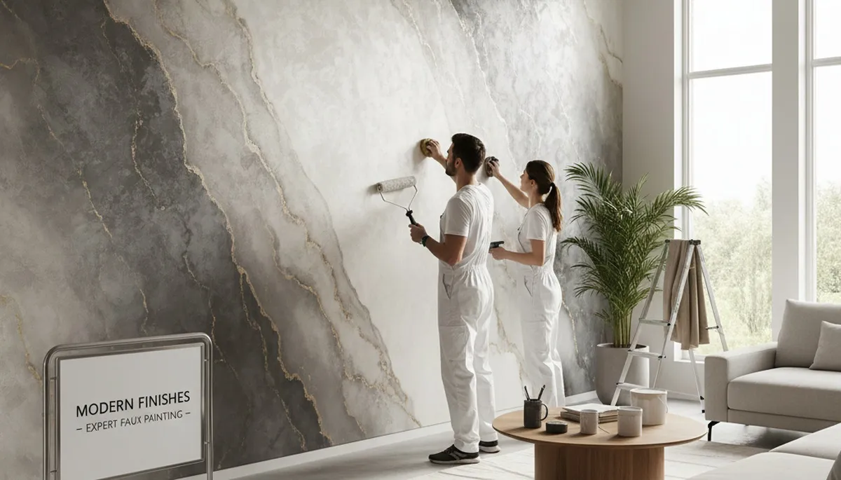 Professional faux painting and decorative wall finishes by expert painters in Chicago, IL