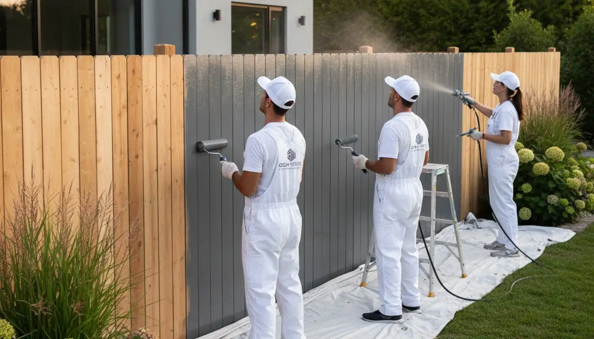 Professional fence painting in Chicago IL by expert house painters for durable outdoor finishes