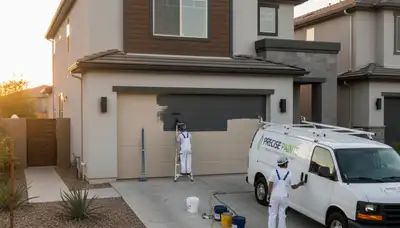 Professional garage door painting by expert house painters in Chicago, IL for lasting curb appeal