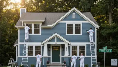 Chicago, IL house painting services by Painters Chicago IL for residential exterior and interior projects