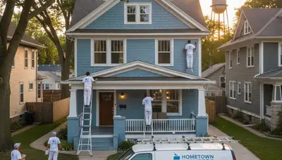 Professional house painters in Chicago IL providing expert residential exterior painting services
