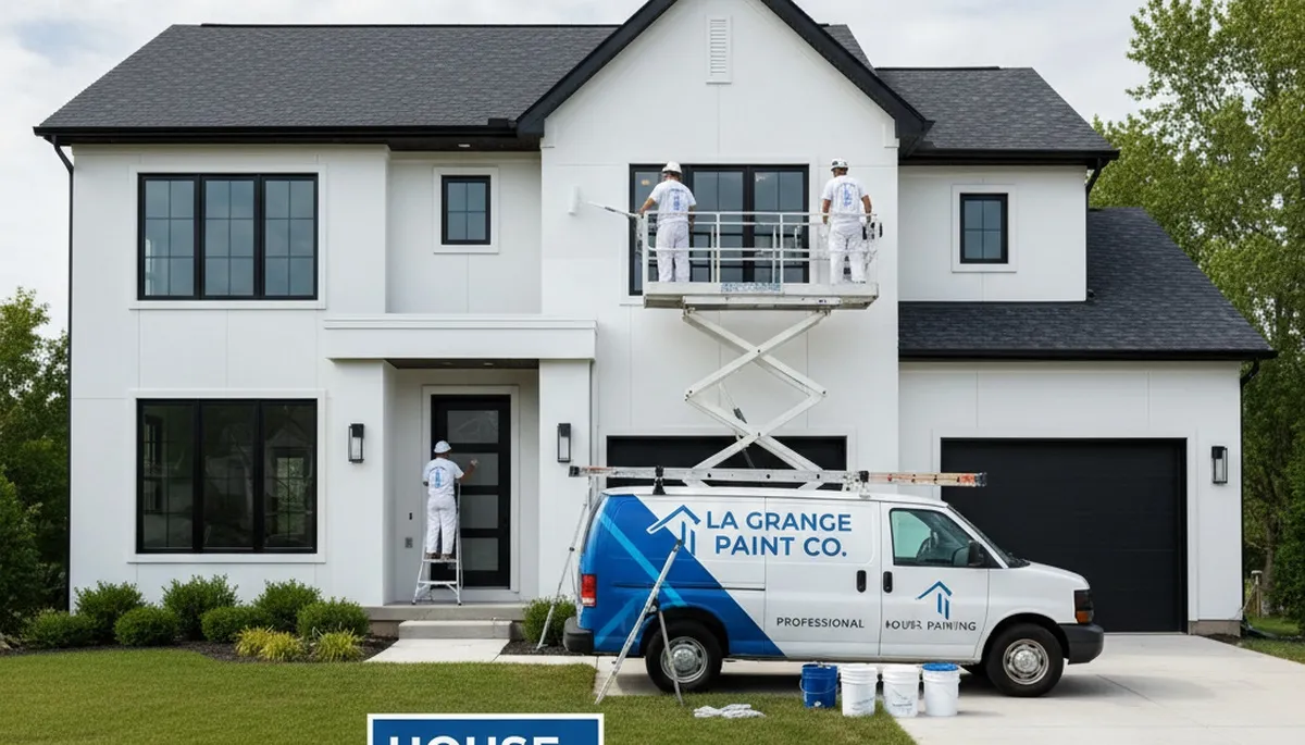 Professional house painters working on exterior home painting in Chicago IL
