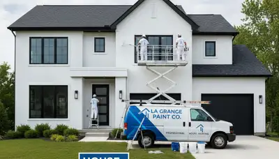 Professional house painters working on exterior home painting in Chicago IL