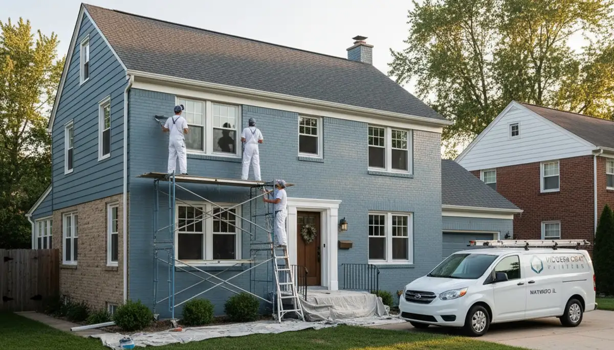 Professional house painters in Chicago IL providing expert residential exterior painting services