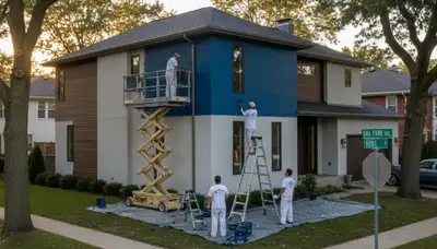 Chicago, IL house painting service by Painters Chicago IL for interior and exterior residential painting