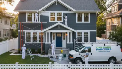 Chicago, IL house painters providing professional interior and exterior painting services
