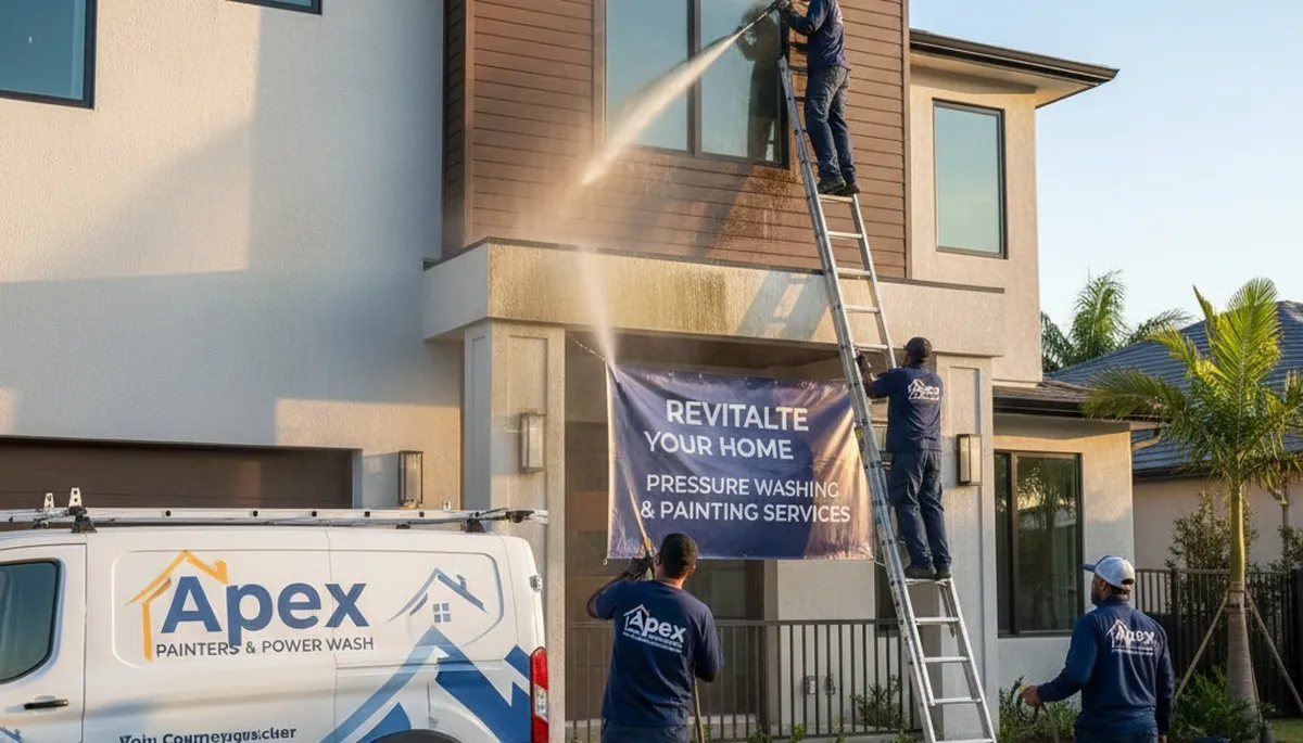 Professional pressure cleaning service for Chicago IL home exterior by expert house painters