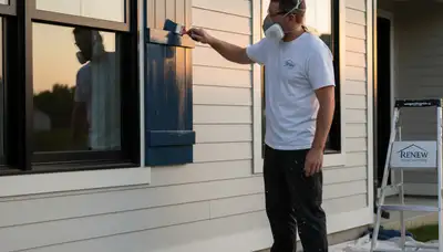 Professional shutter painting on Chicago home exteriors by expert local painters